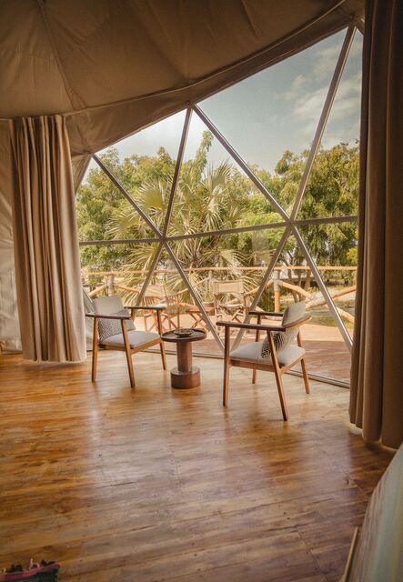 Inside a dome