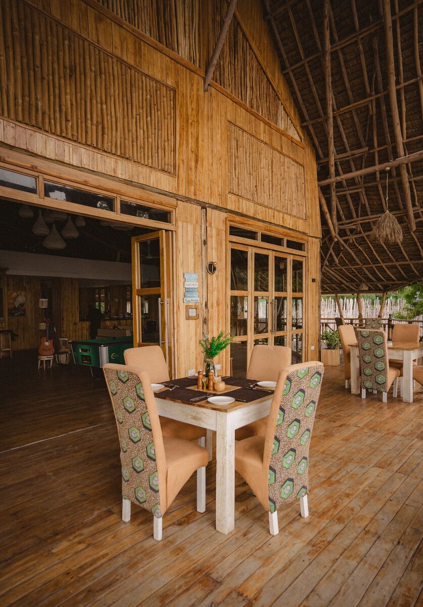 The table and the camp — Where you eat, where you sit and what the camp looks like when it is being used.