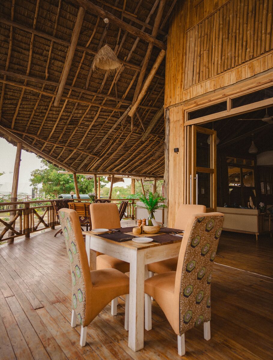 The table and the camp — Where you eat, where you sit and what the camp looks like when it is being used.