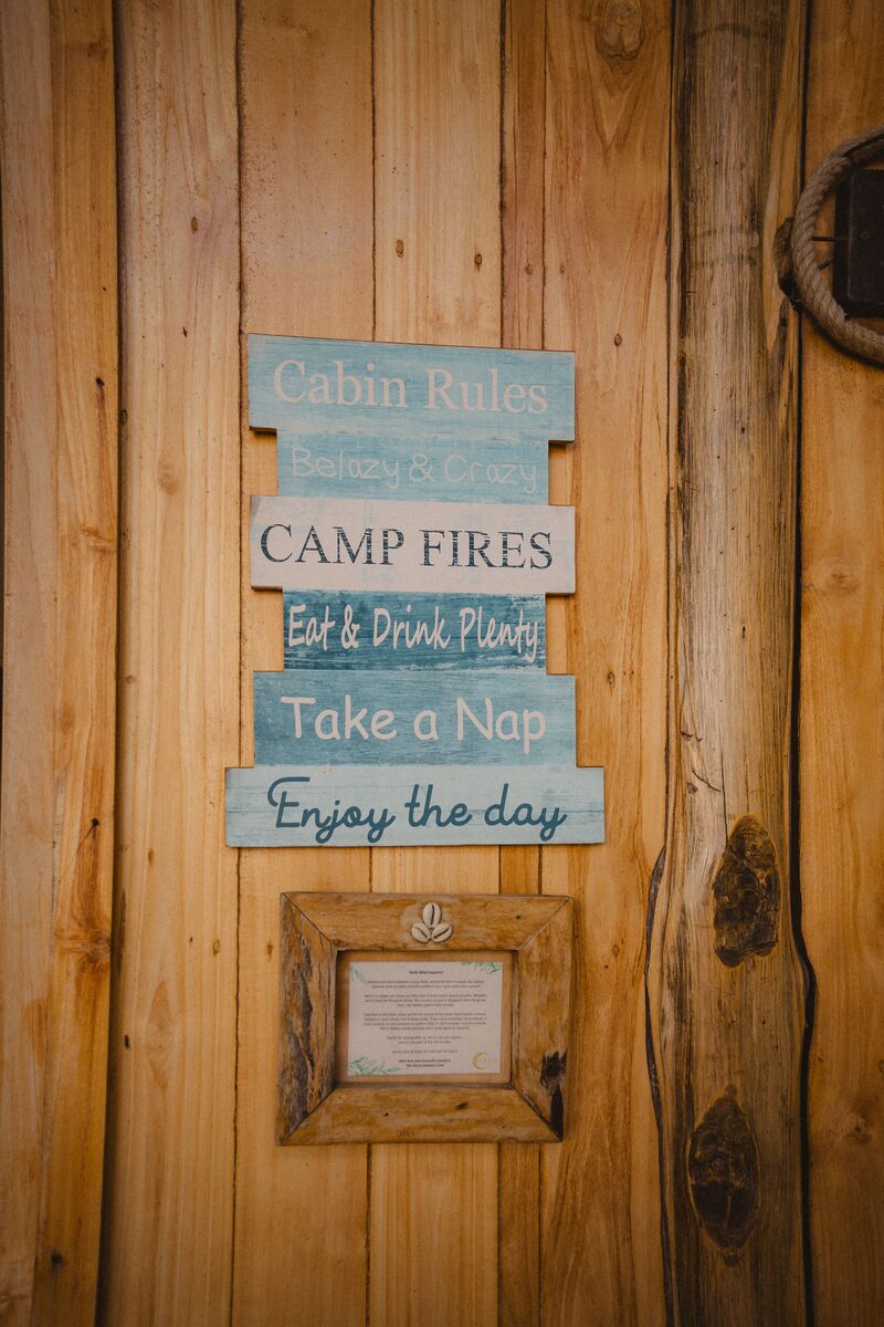 The table and the camp — Where you eat, where you sit and what the camp looks like when it is being used.