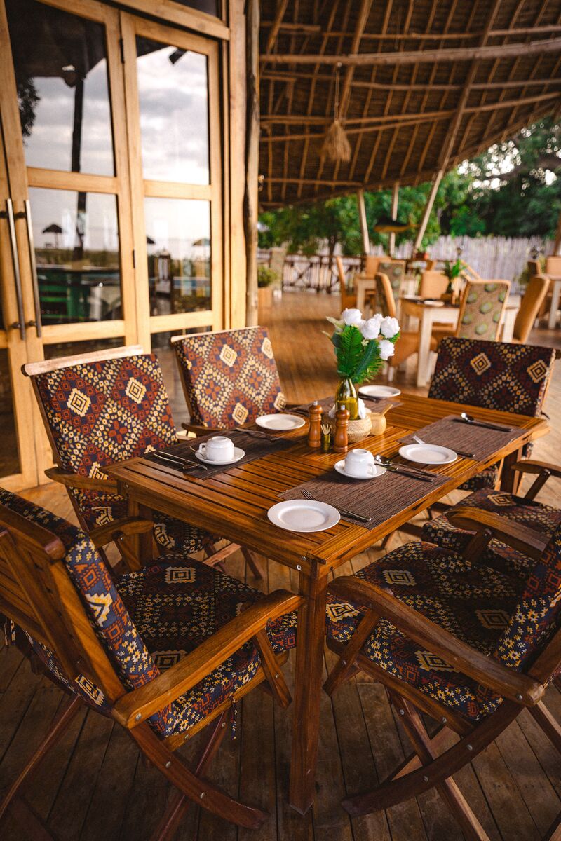 The table and the camp — Where you eat, where you sit and what the camp looks like when it is being used.