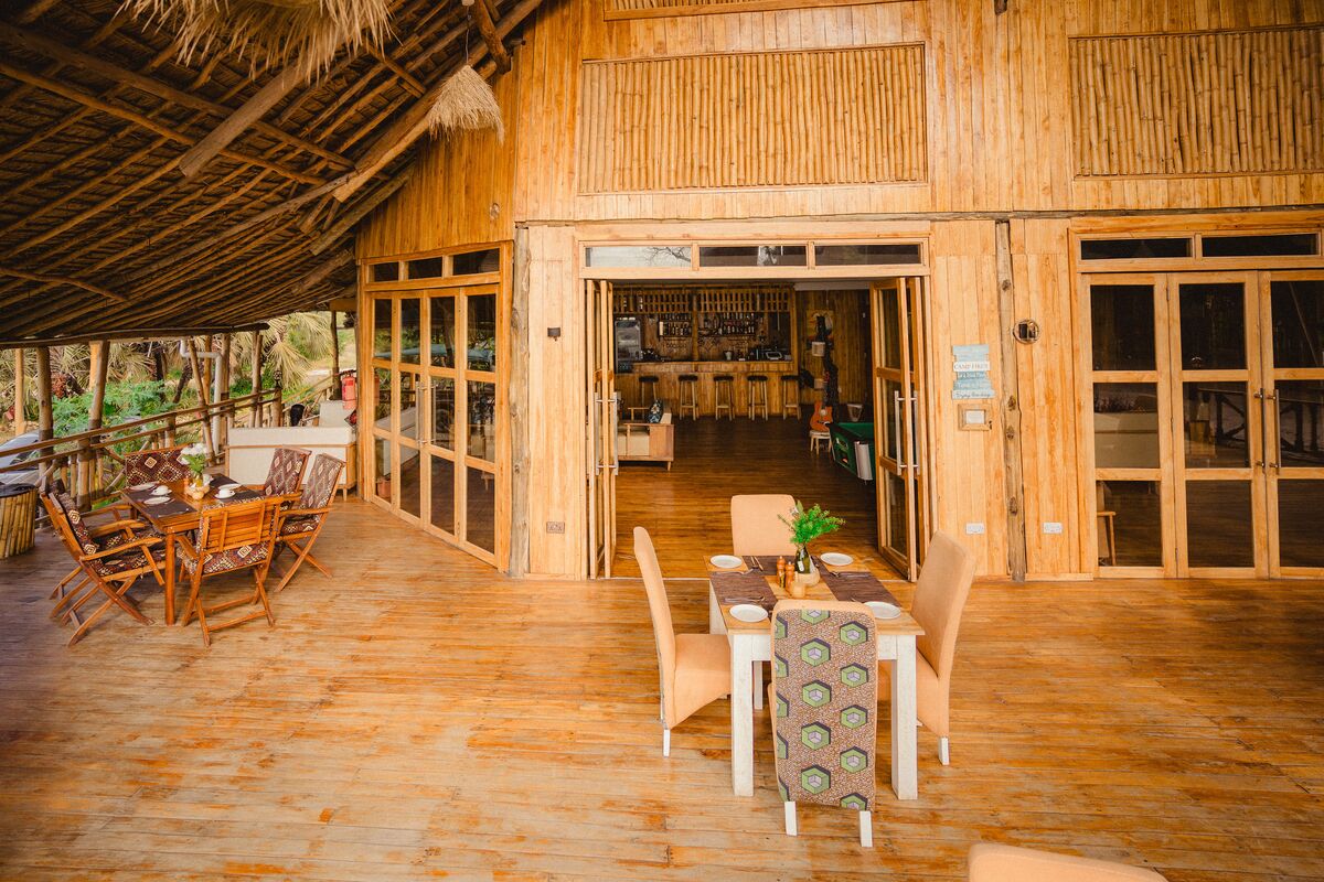 The table and the camp — Where you eat, where you sit and what the camp looks like when it is being used.