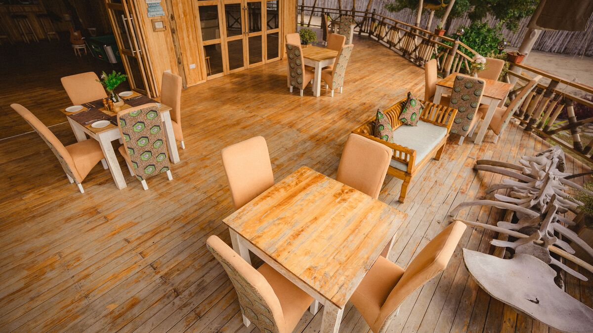The table and the camp — Where you eat, where you sit and what the camp looks like when it is being used.