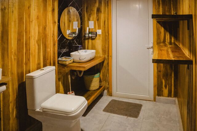 The bathrooms