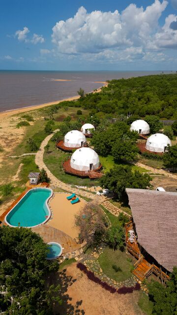 The camp from the air