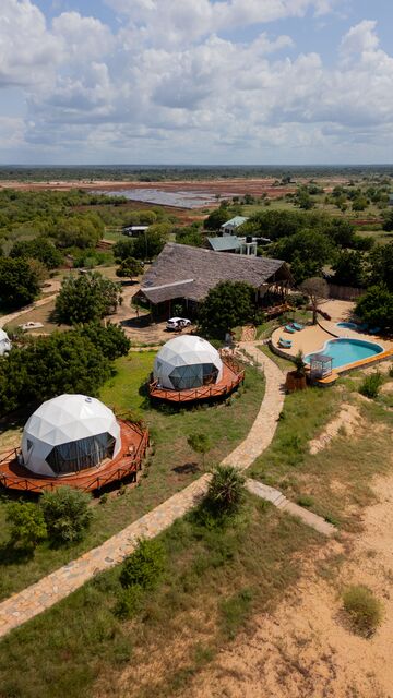 The camp from the air