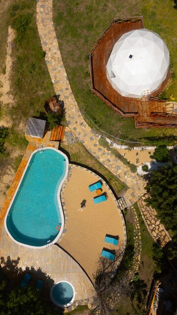 The camp from the air