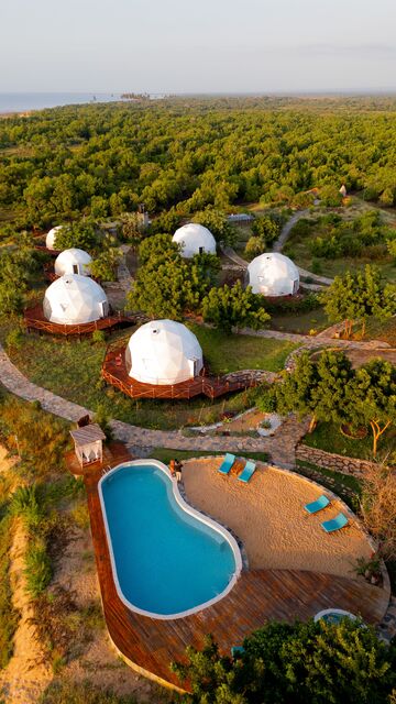 The camp from the air