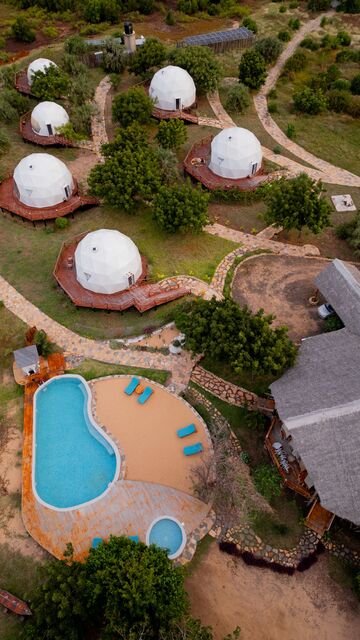 The camp from the air