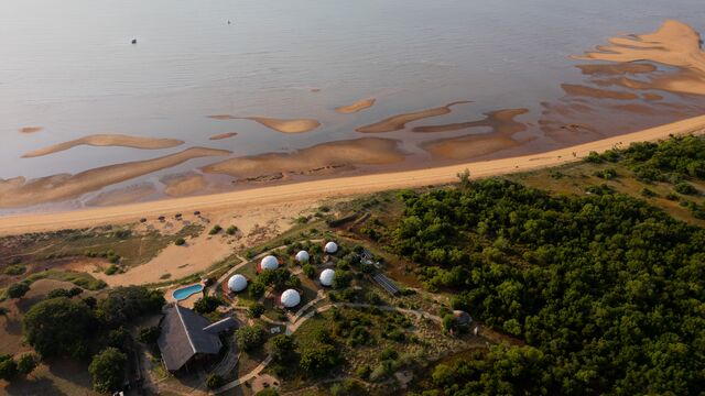 The camp from the air